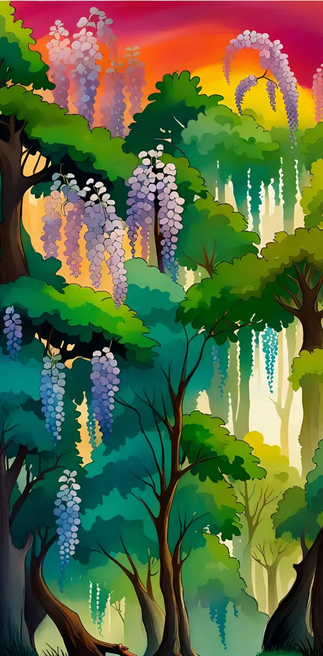 Forest with Wisteria