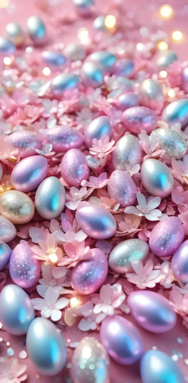 Pink Glitter Easter Eggs