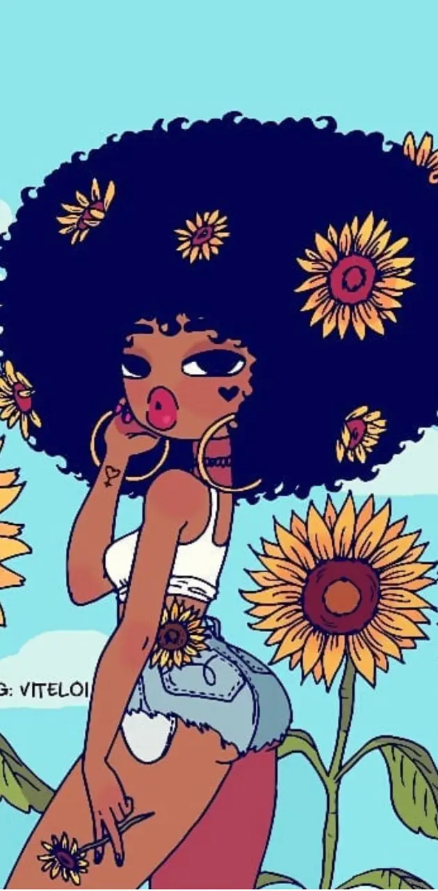 Sunflower Black Girl