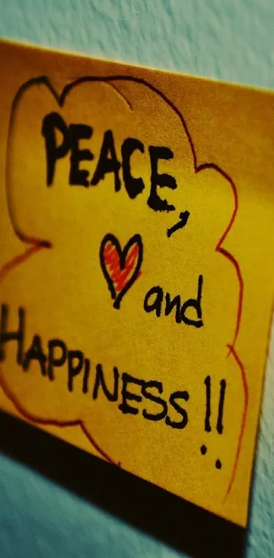 Peace love happiness