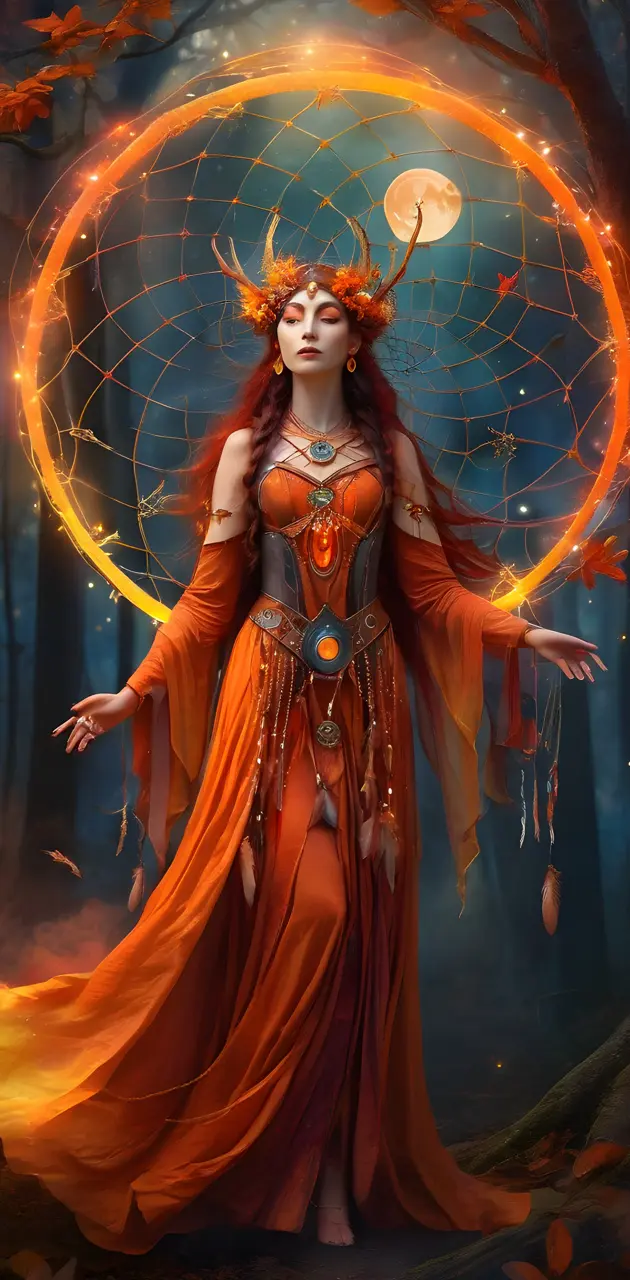 Wiccan fire Priestess