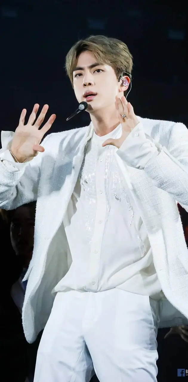 Download BTS Jin In White Shirt Wallpaper