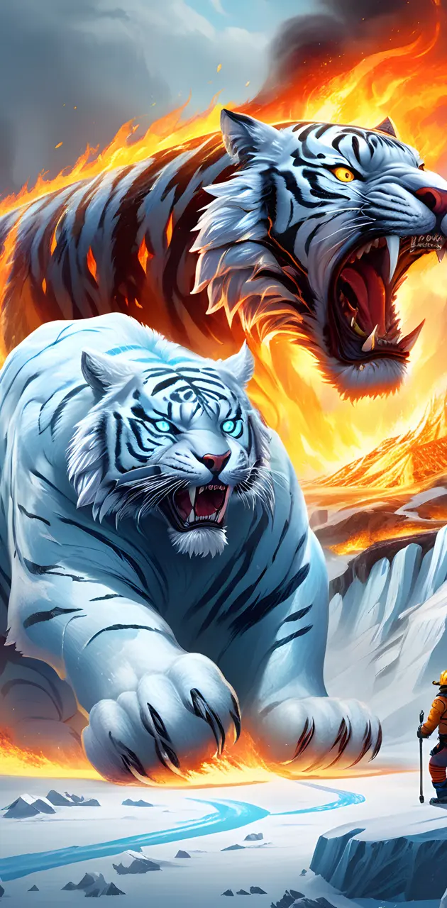 ice and fier tiger