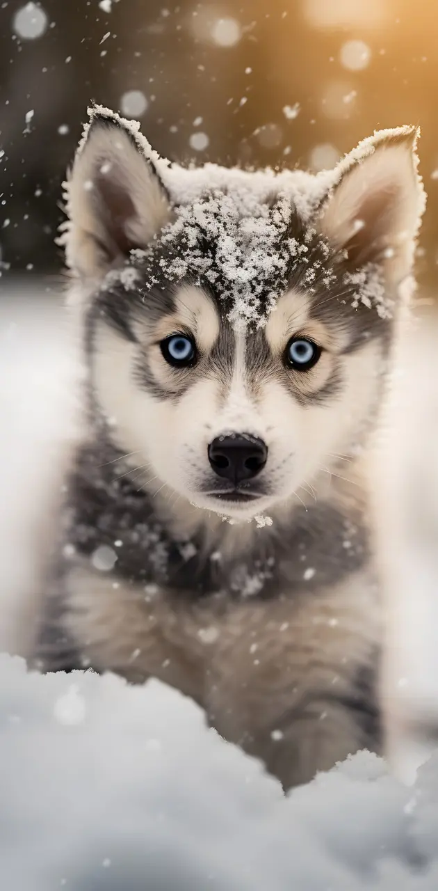 Husky in the Snow