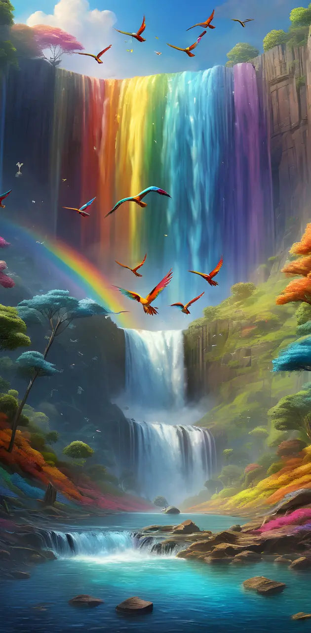 der Regenbogen Wasserfall