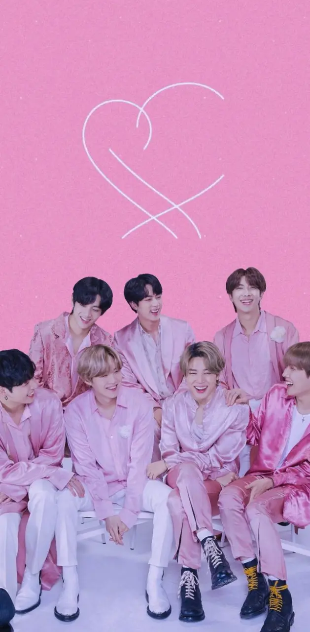 BTS pink wallpaper 