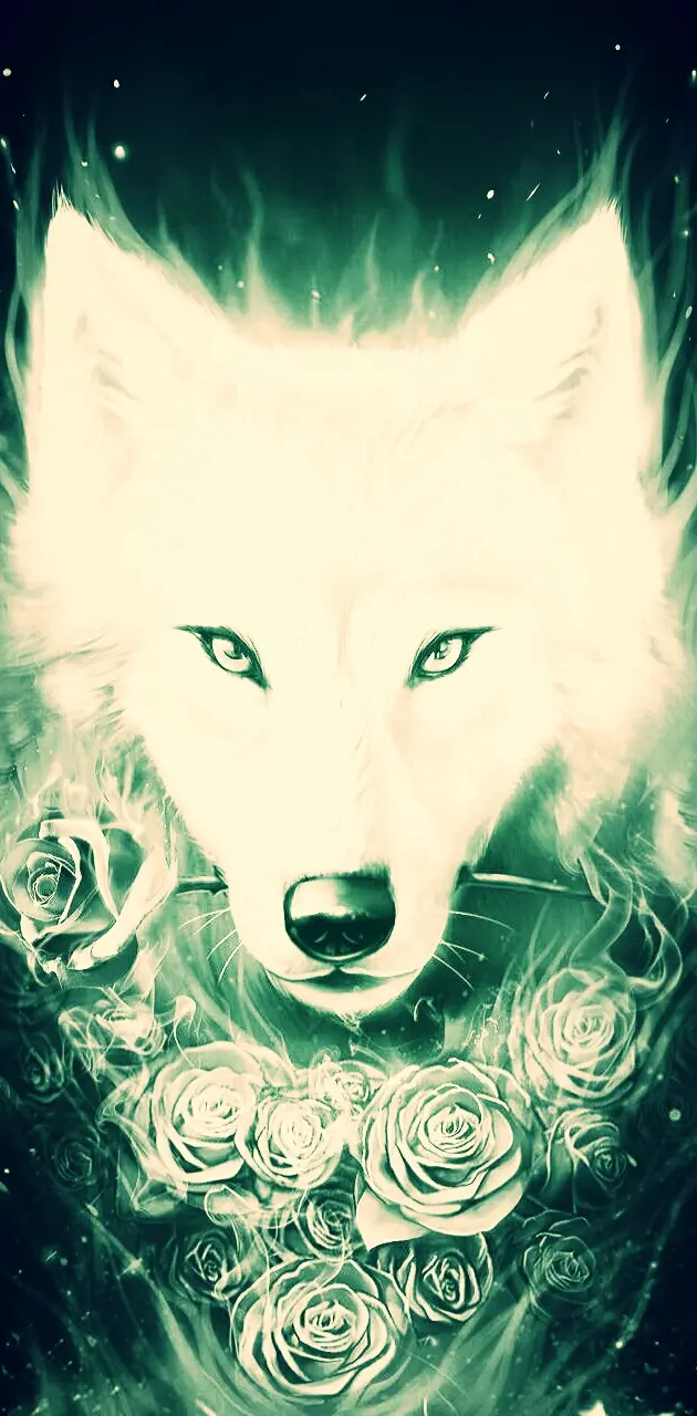 Green rose wolf
