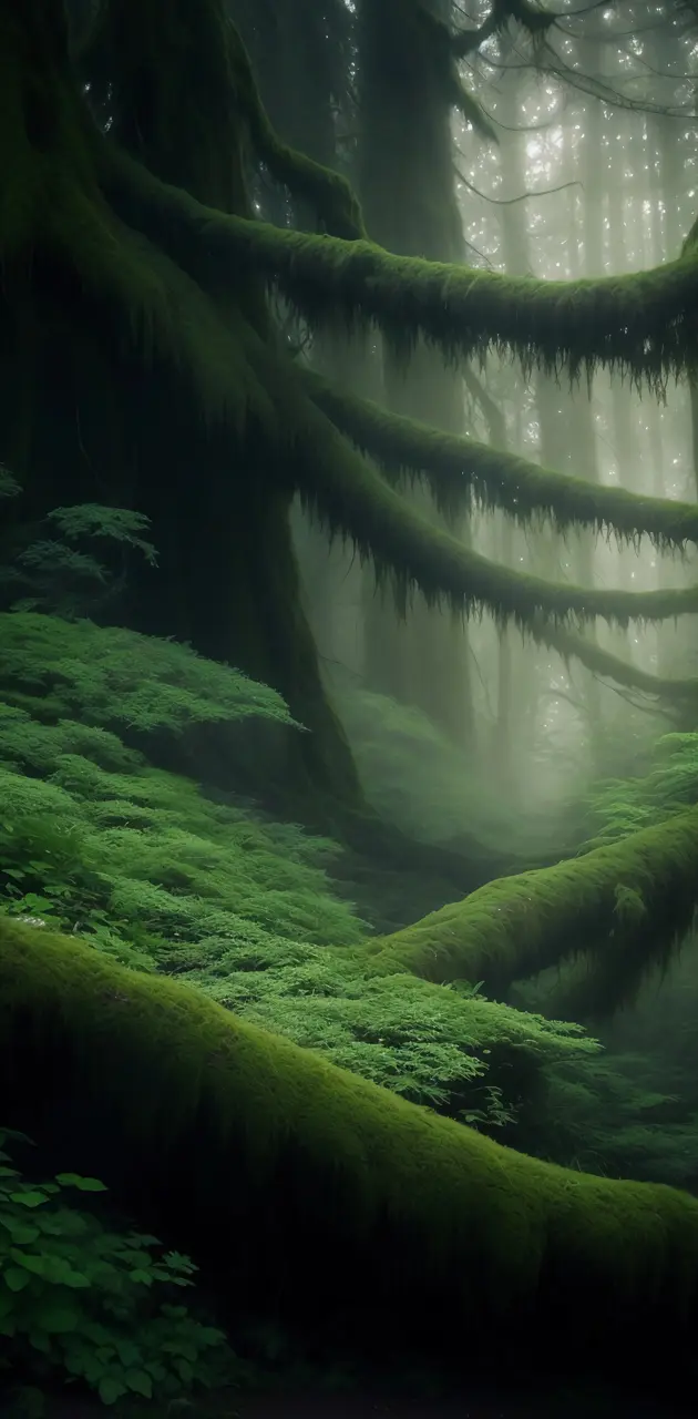 Enchanted Misty Forest