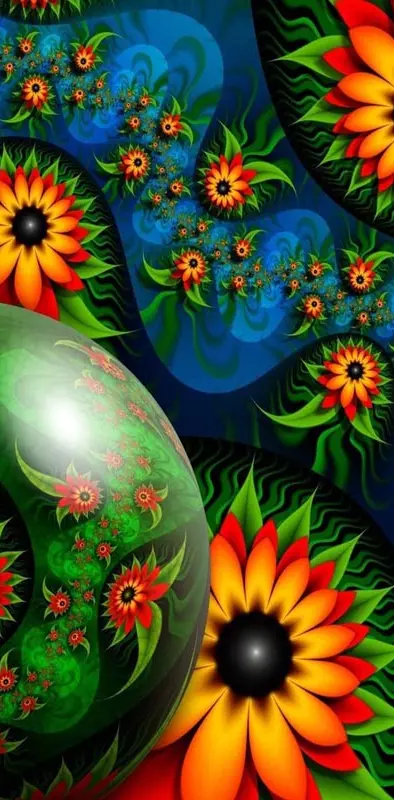 Abstract 3d Flowers