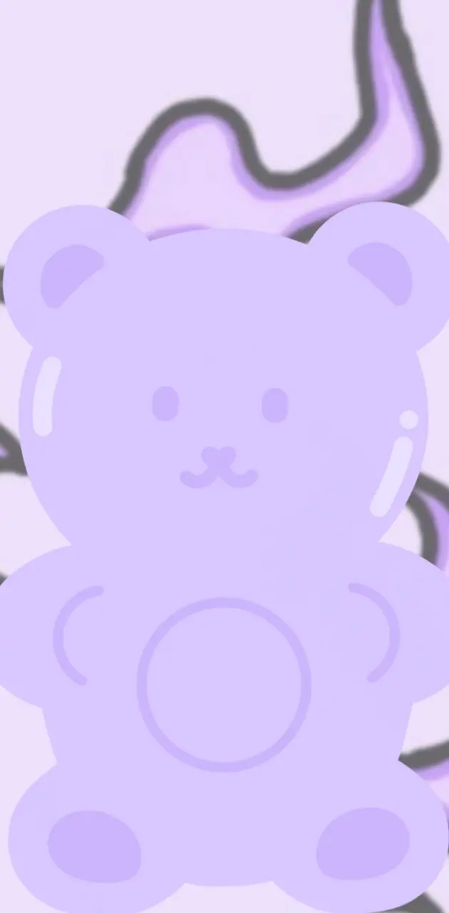 Cute purple bear