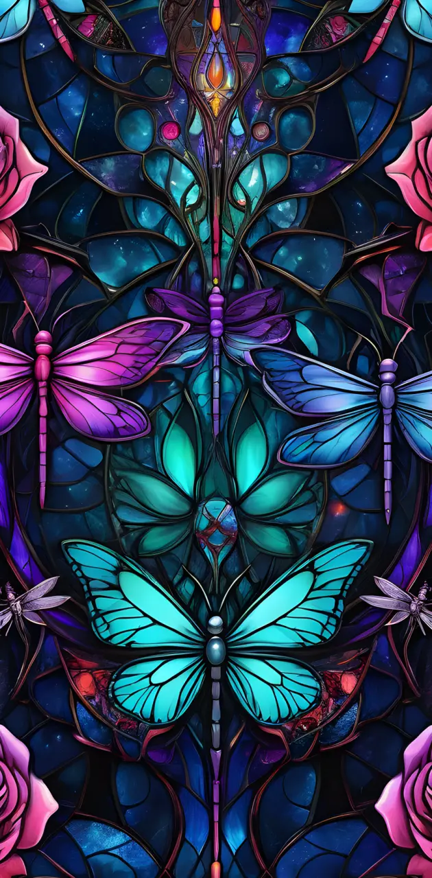 Dragonflies & Butterfly 