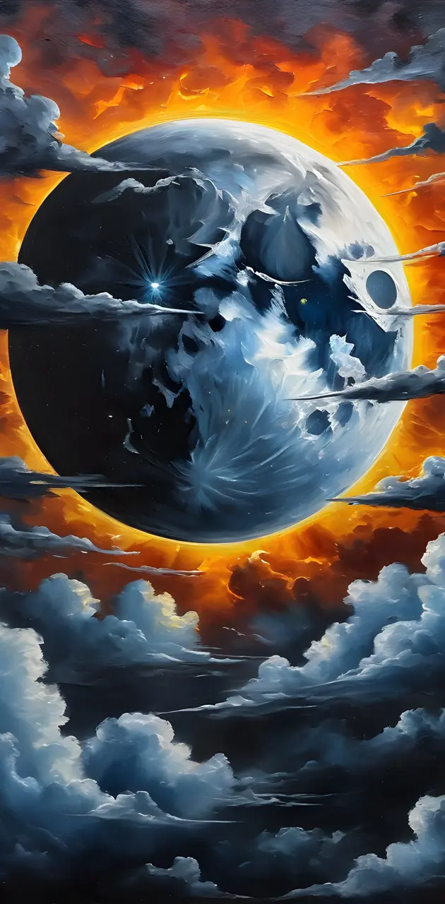 Solar Eclipse Moon