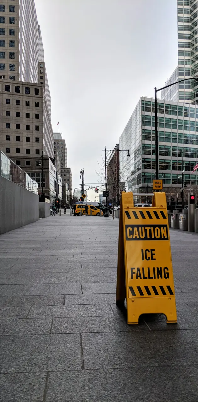 Ice Falling Sign
