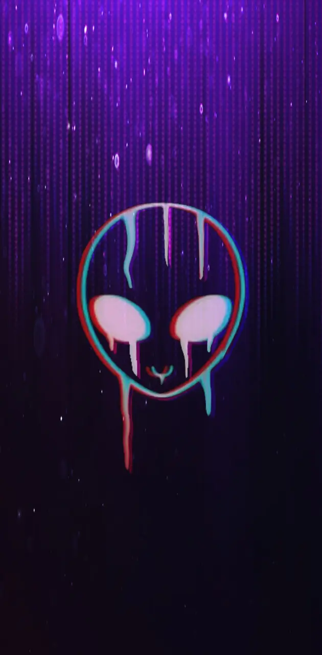 3D Glitch Alien Logo