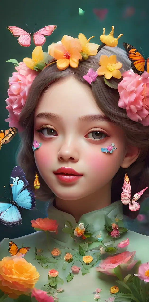butterfly flower girl