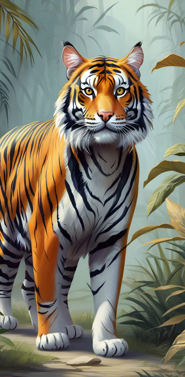 standing Bengal tiger