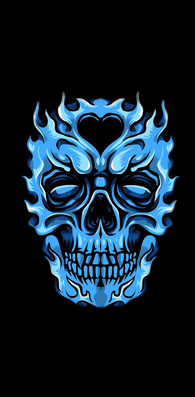 Blue skull