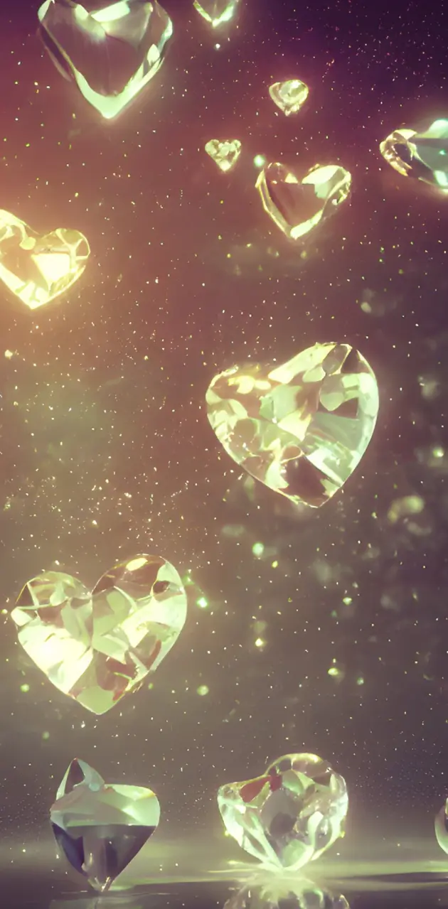 Light crystal hearts