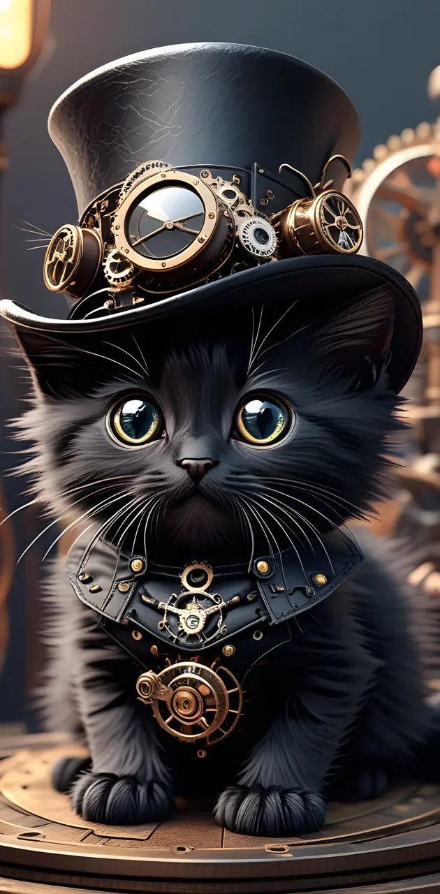 a cat wearing a hat