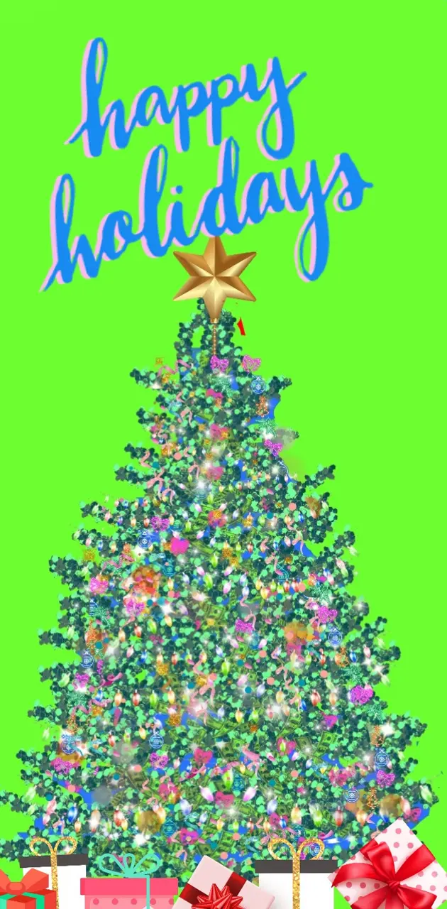 Happy holidays tree