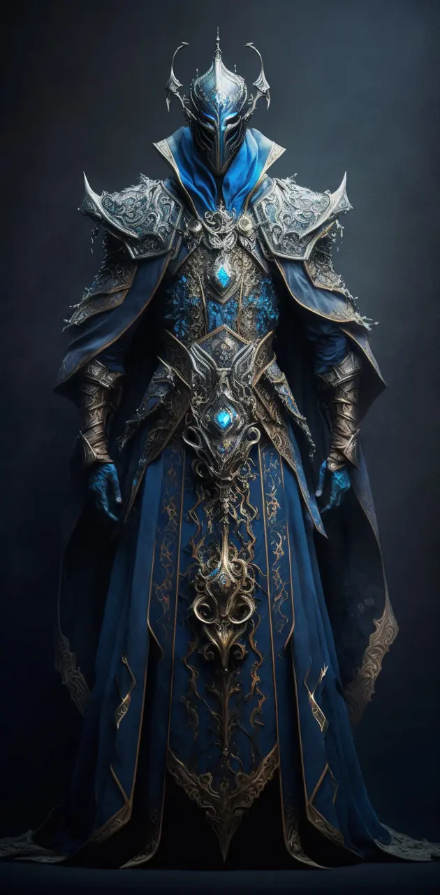 blue fantasy dress