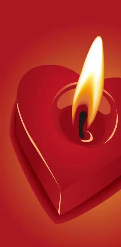 Love heart flame