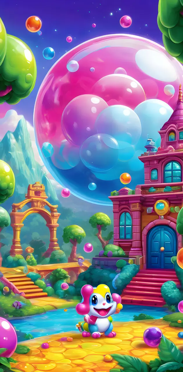 Lisa Frank a room with balloons and a toy house