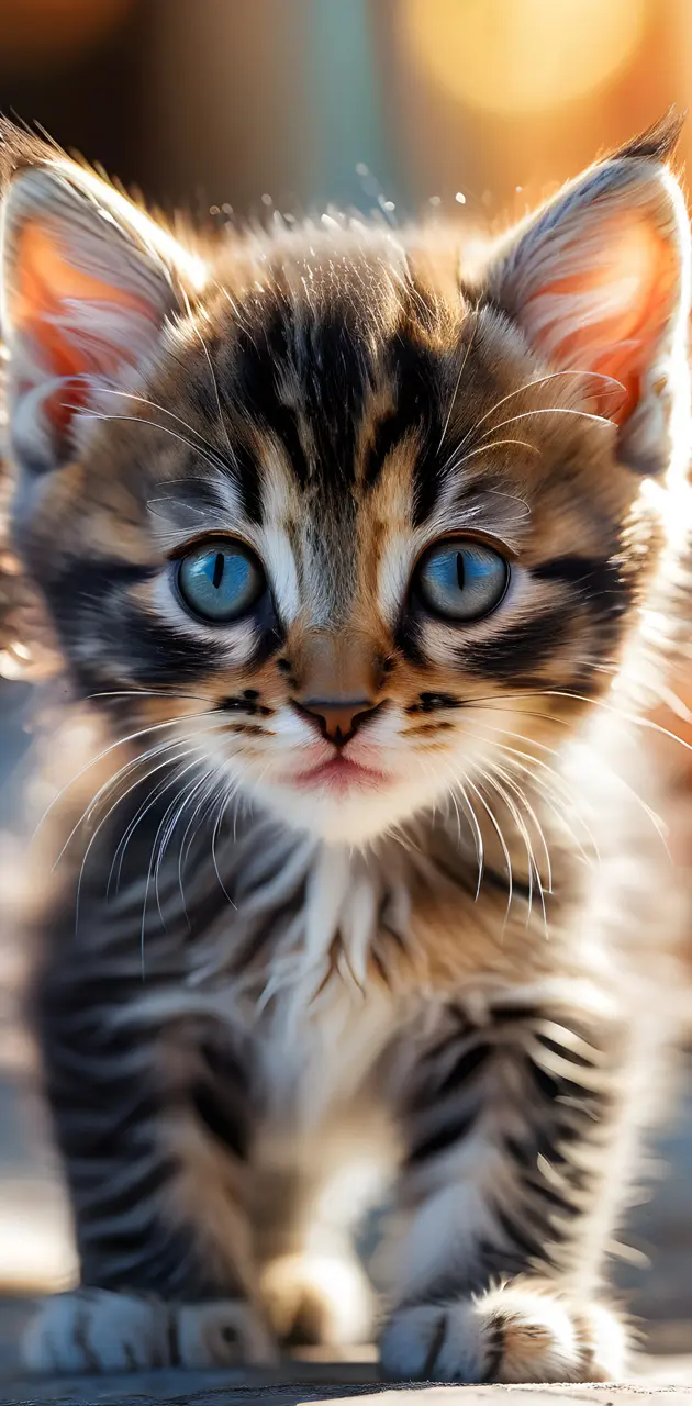 a kitten with blue eyes