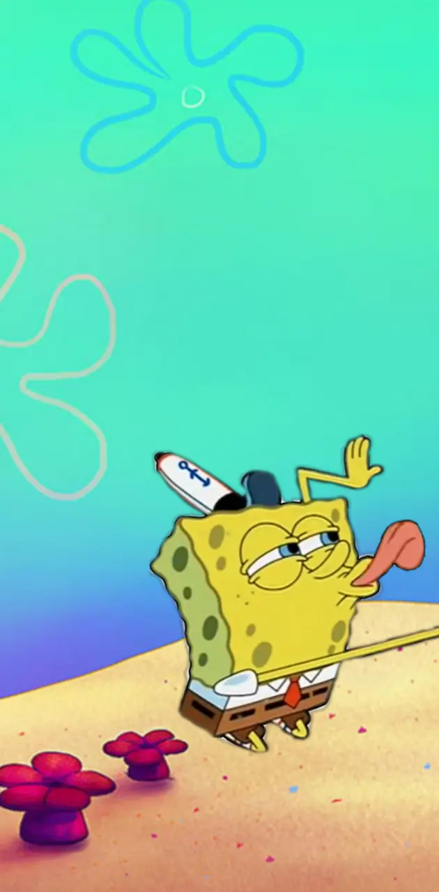 SpongeBob licking