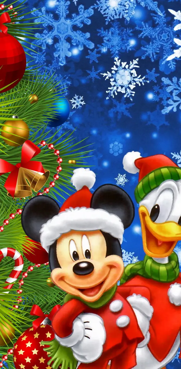 mickey mouse and minnie mouse christmas wallpaper