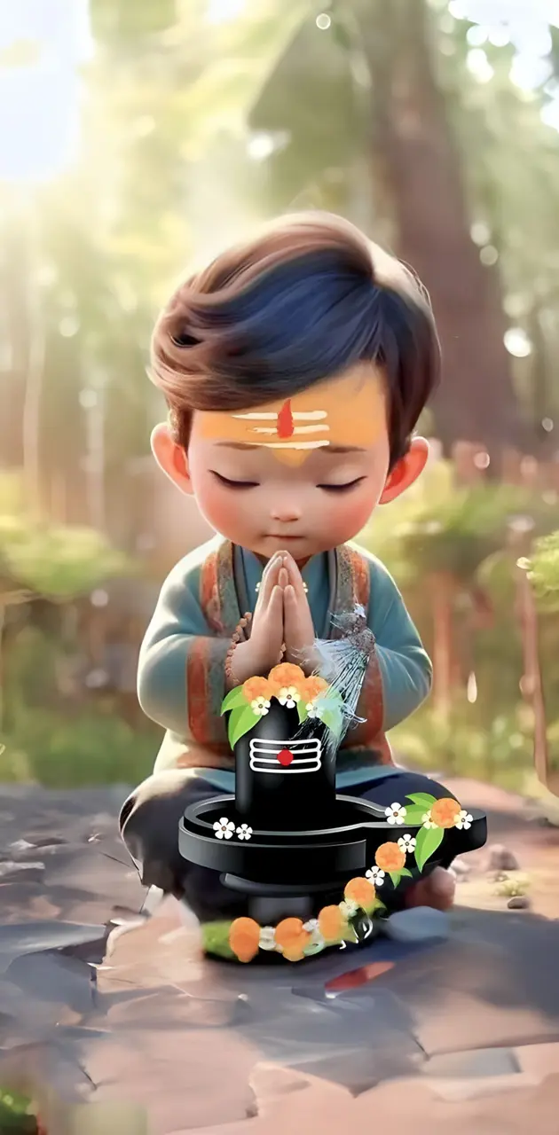 Boy Praying Mahadev
