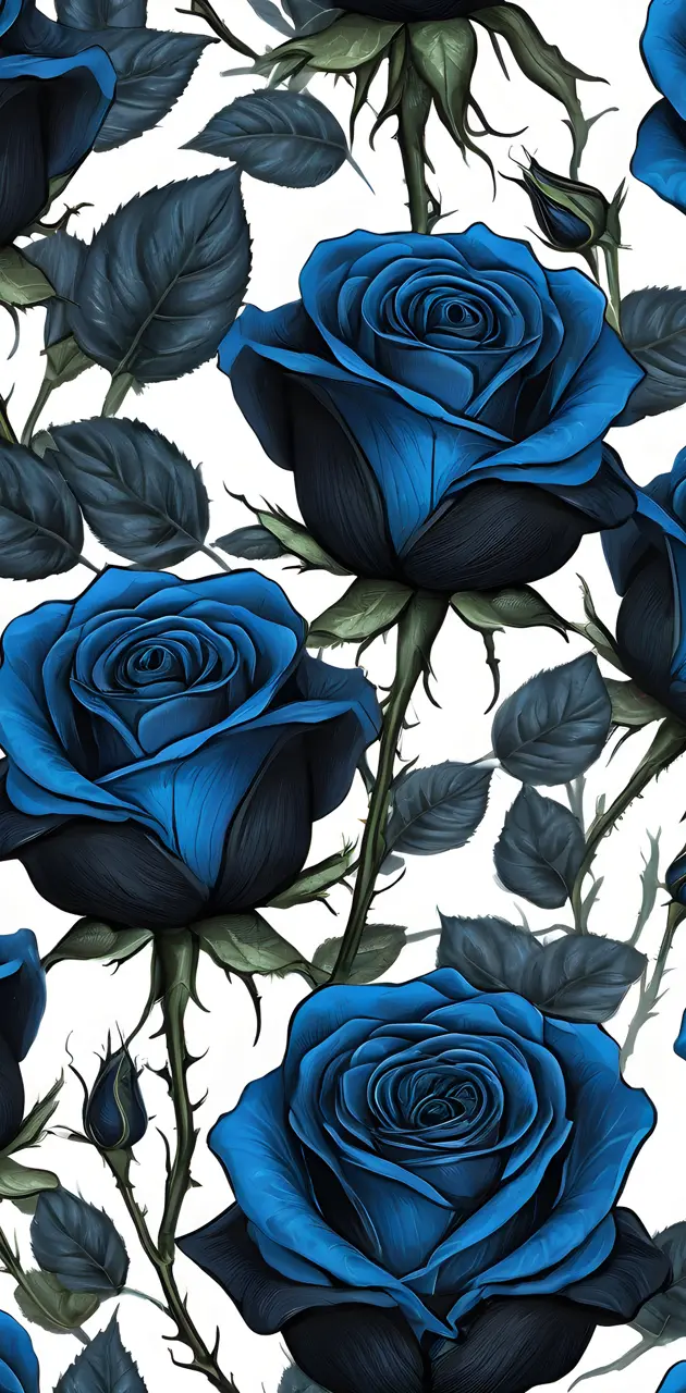 blue and black rose