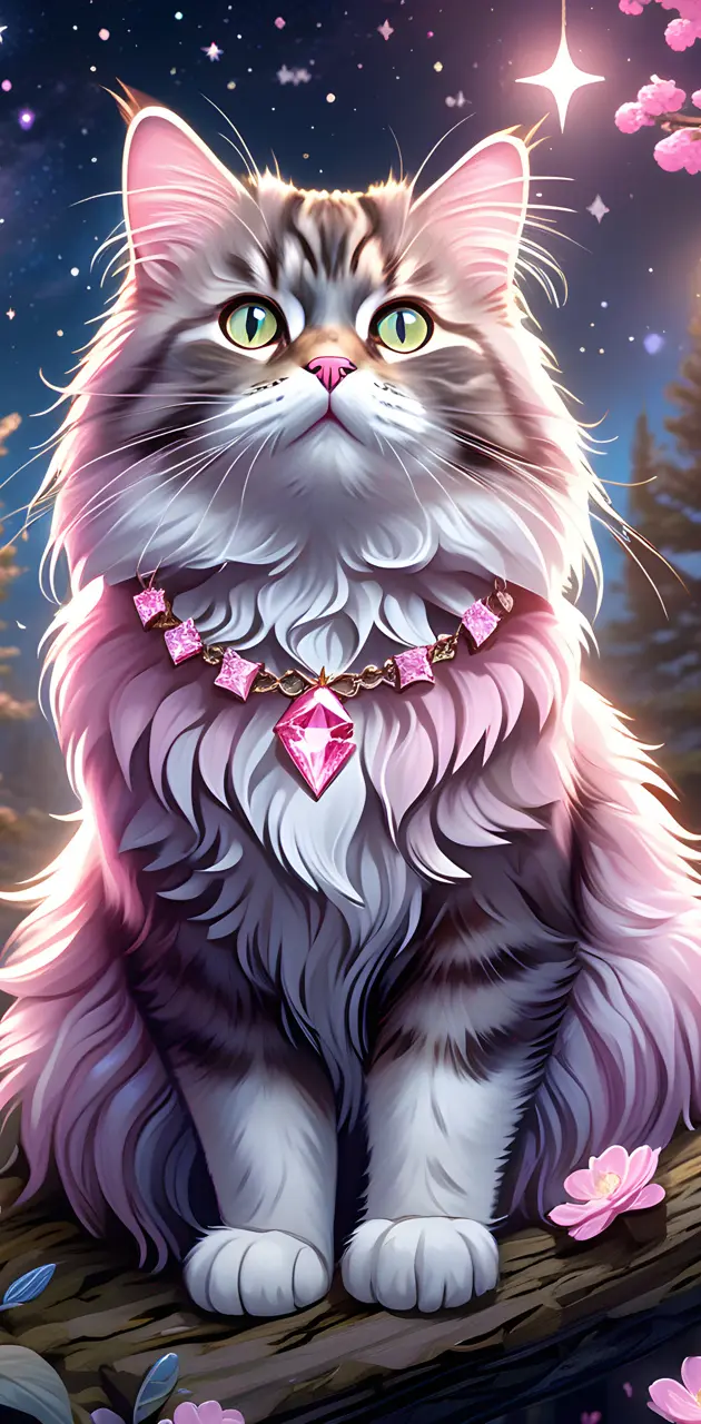 fancy Siberian Forest cat