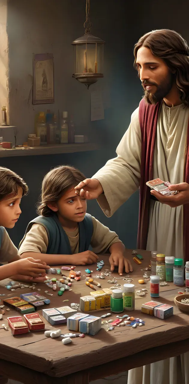 jesus selling drugs to children