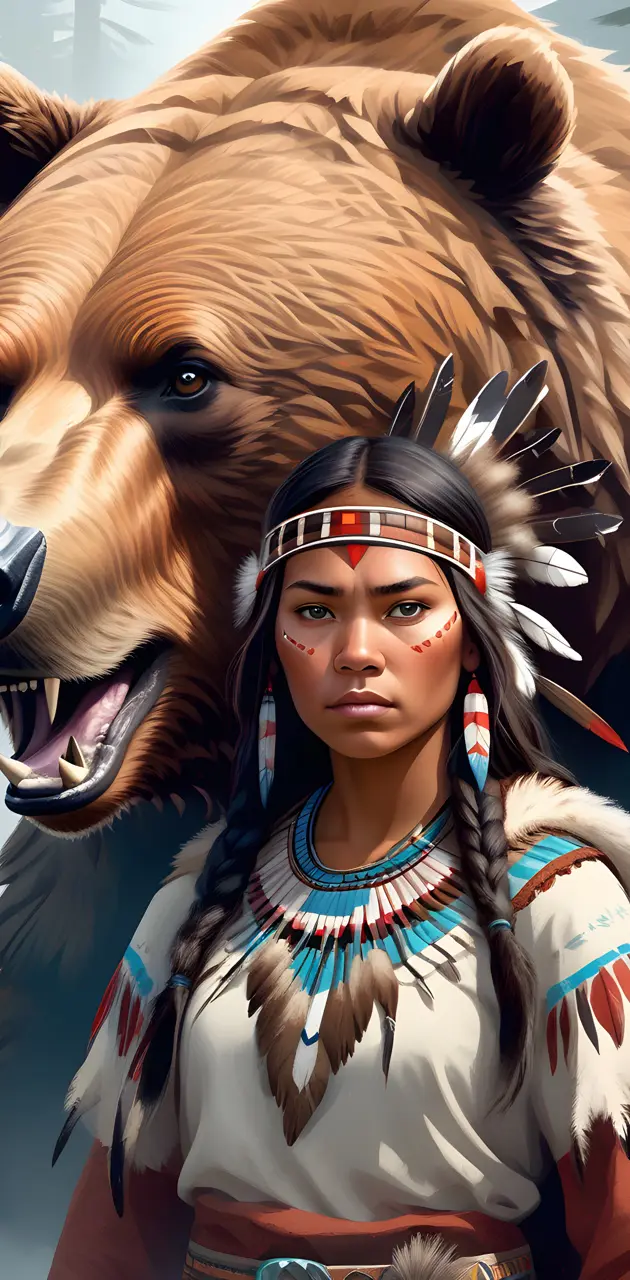 native woman grizzly bear spirit