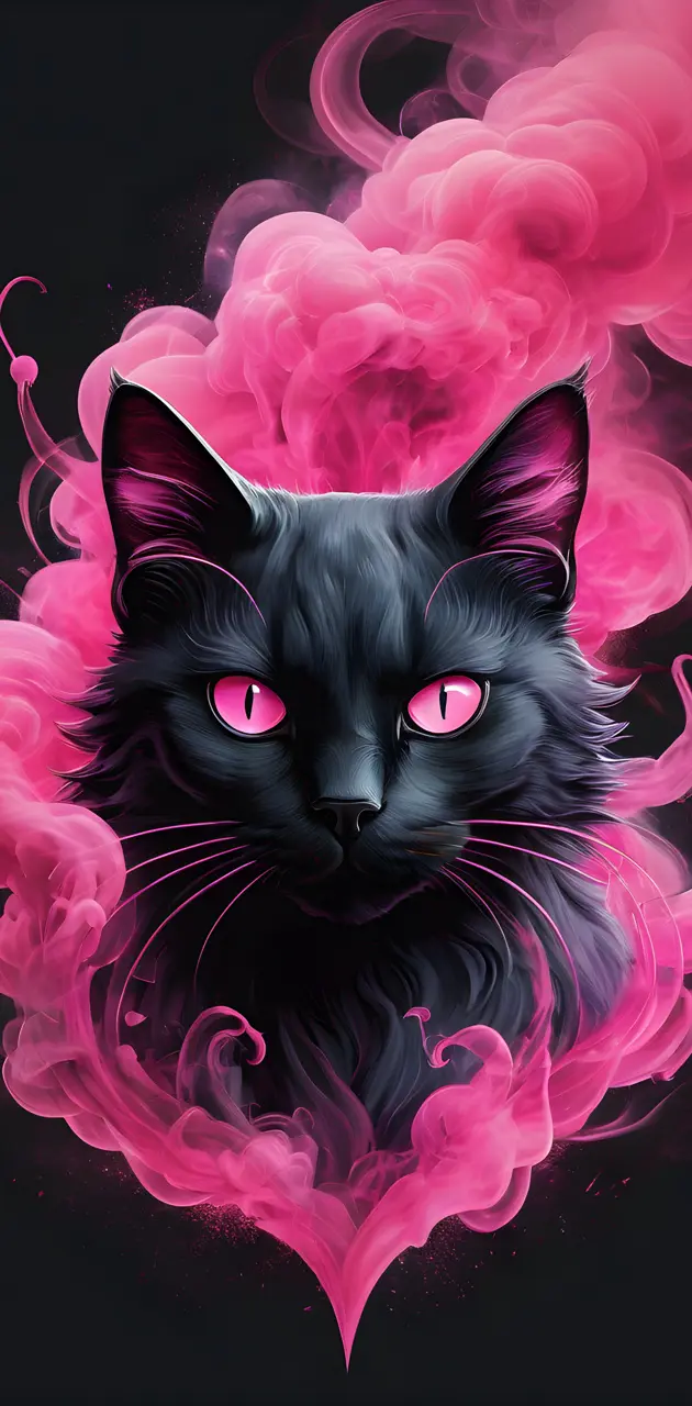 Pink Black Cat