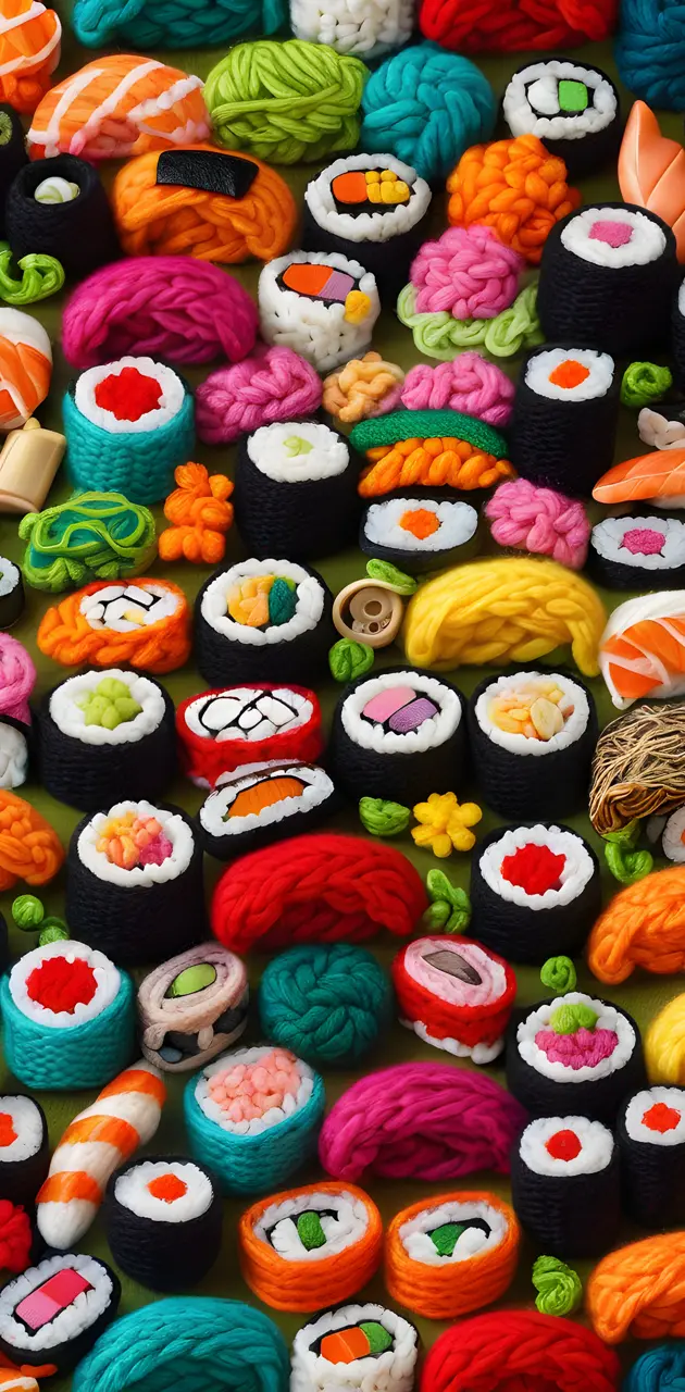 Knitted sushi 2