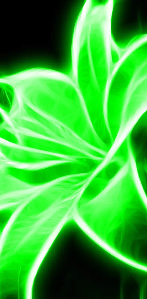 neon green flower