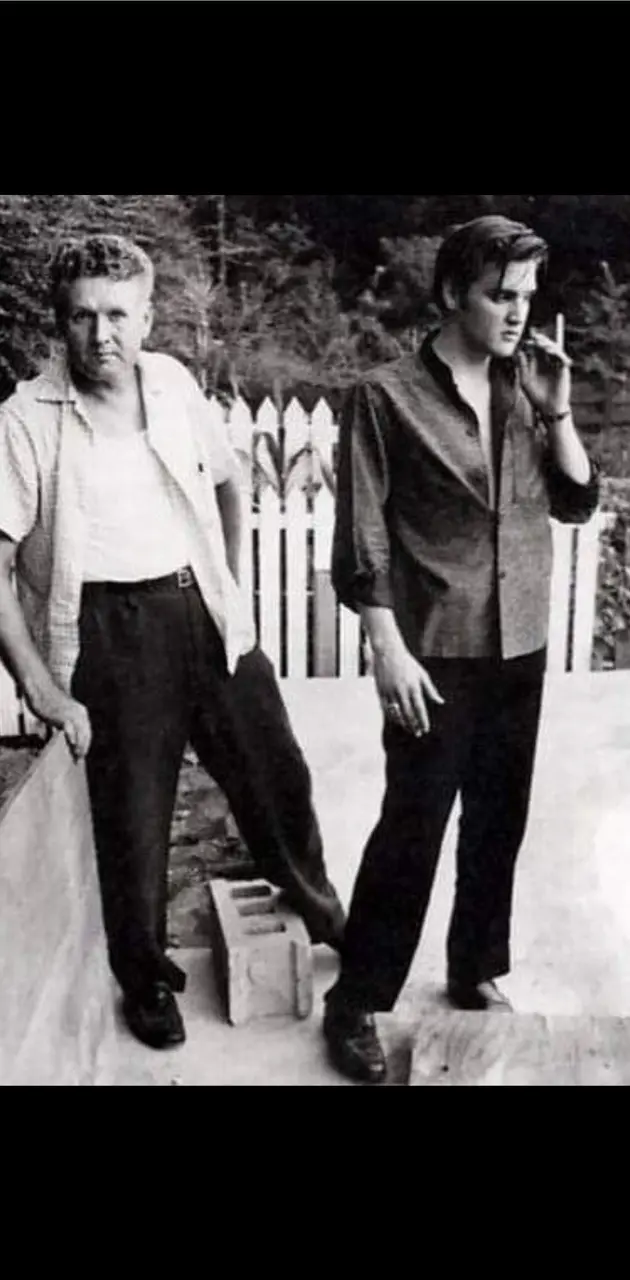 Elvis and dad 1955