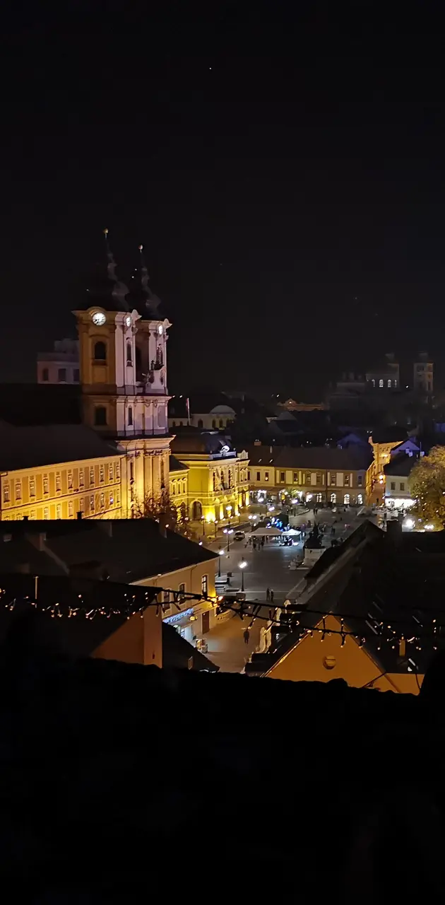 Eger Hungary by night