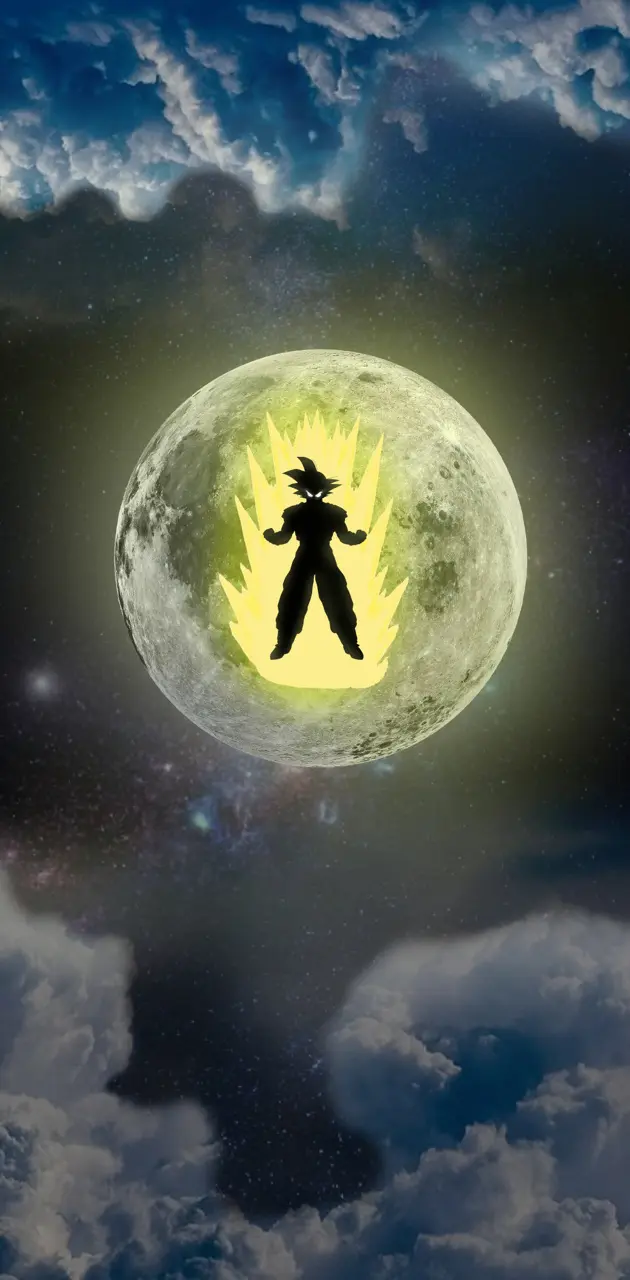 Goku in the moon