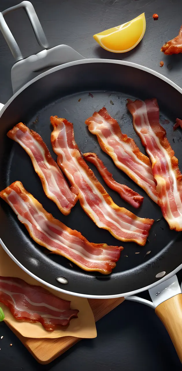 A pan of bacon