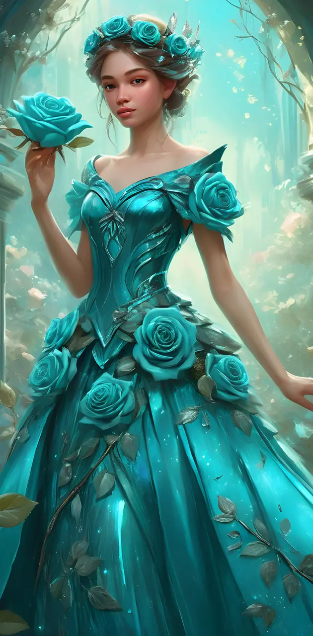 turquoise dress fairy
