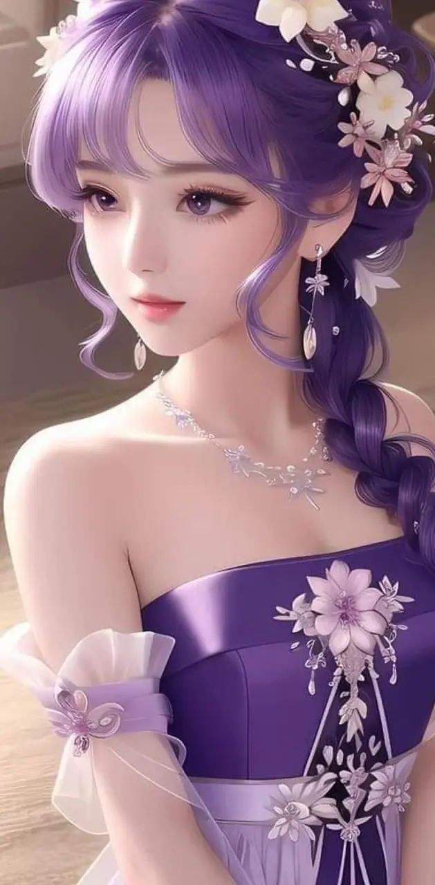 PurpleHair AnimeGirl