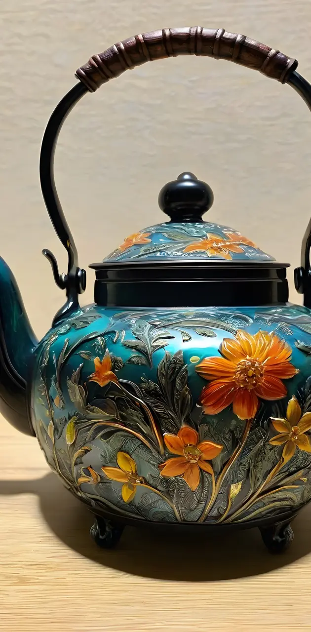 painted teapot