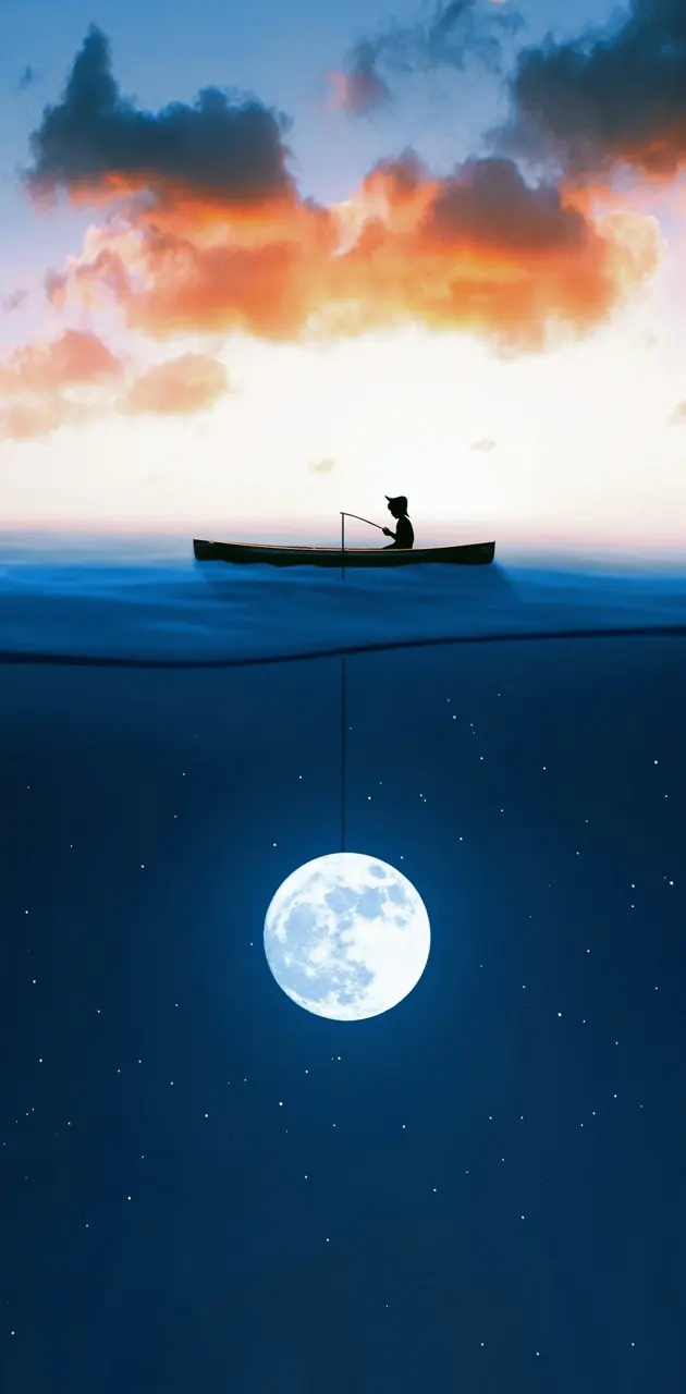Boat & moon