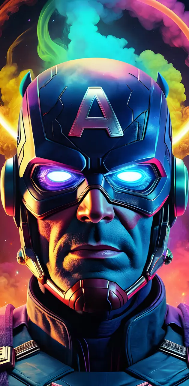 Capitán América neón