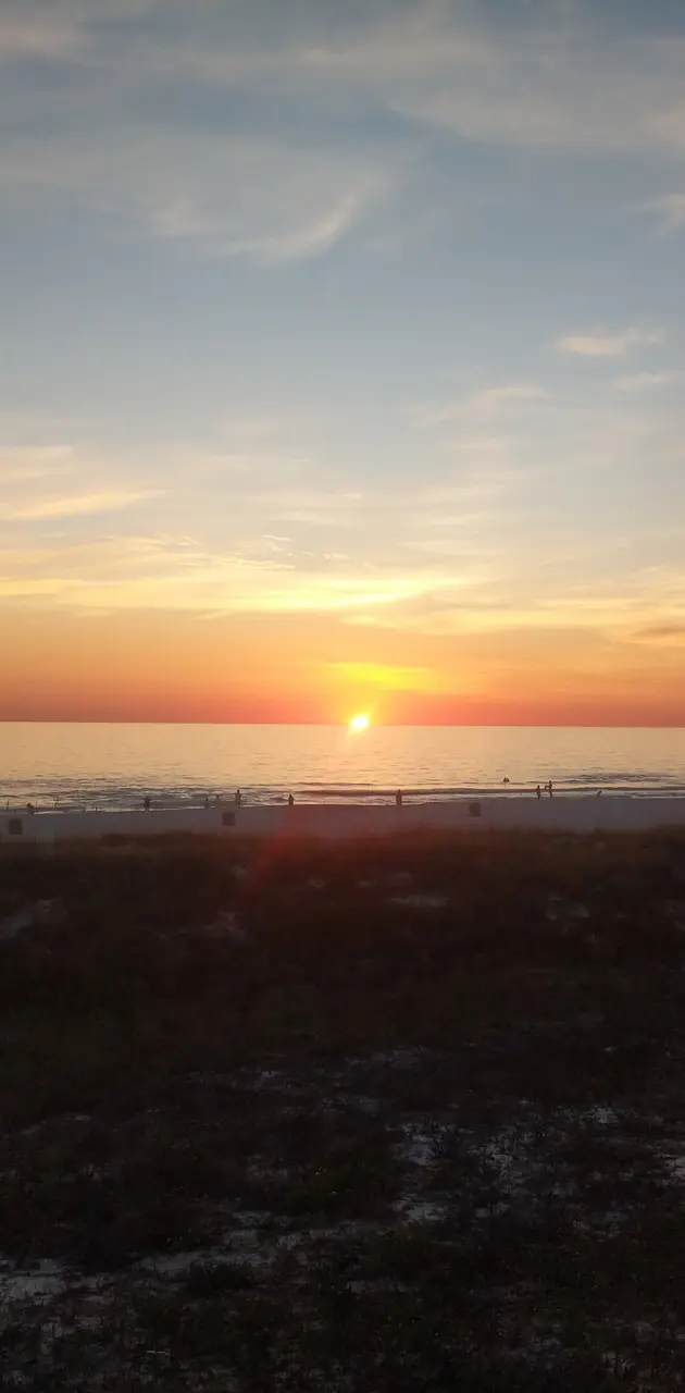 sunset over beach