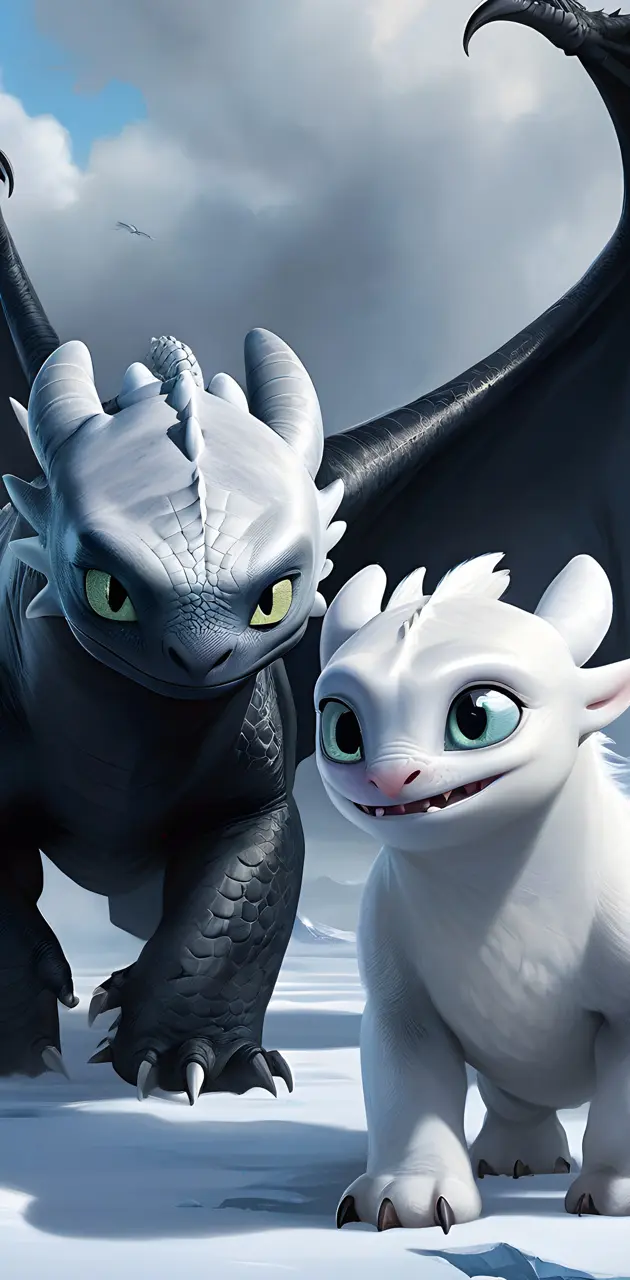 the light fury and toothless
