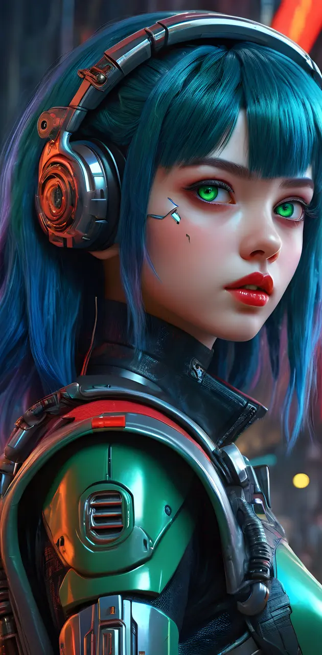 Cyberpunk Cyborg Girl